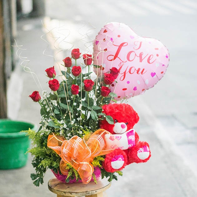 Basket bouquet