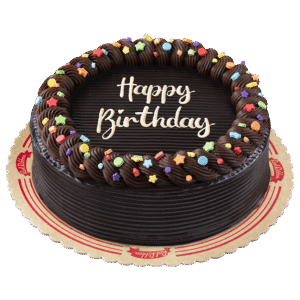 Round Chocolate Dedication Cake