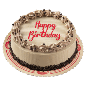 Round Mocha Dedication Cake