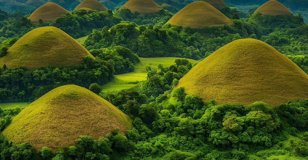 chocolate hills in bohol, philippines