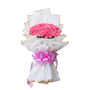 48 light pink roses bouquet for flower delivery